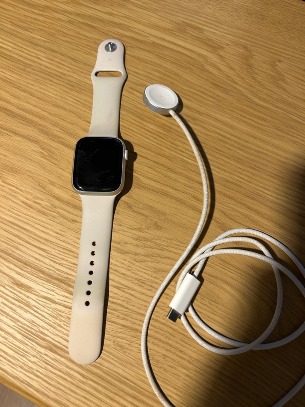 Apple Watch with White Silicone Sport Band